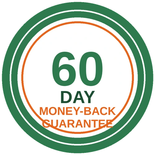 60-day money-back guarantee seal